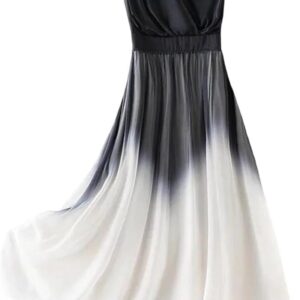 Women's Gradient Sleeveless Bohemian Beach Midi Dress