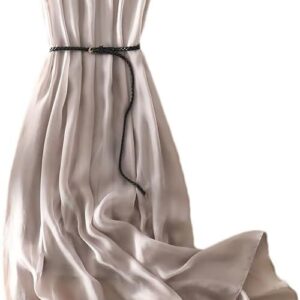 Women's Mulberry Silk Sleeveless Beach Midi Dress