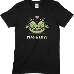 Women's Cute Peas Veggie Love Graphic T-Shirt