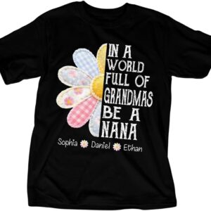 Women's Grandma Nana Family Quote Graphic T-Shirt