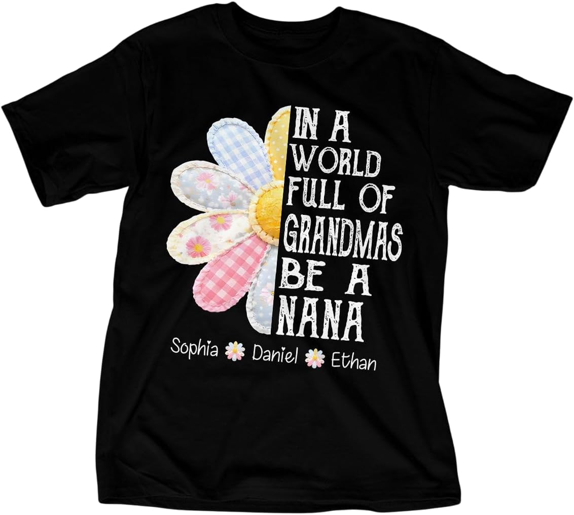 Women's Grandma Nana Family Quote Graphic T-Shirt