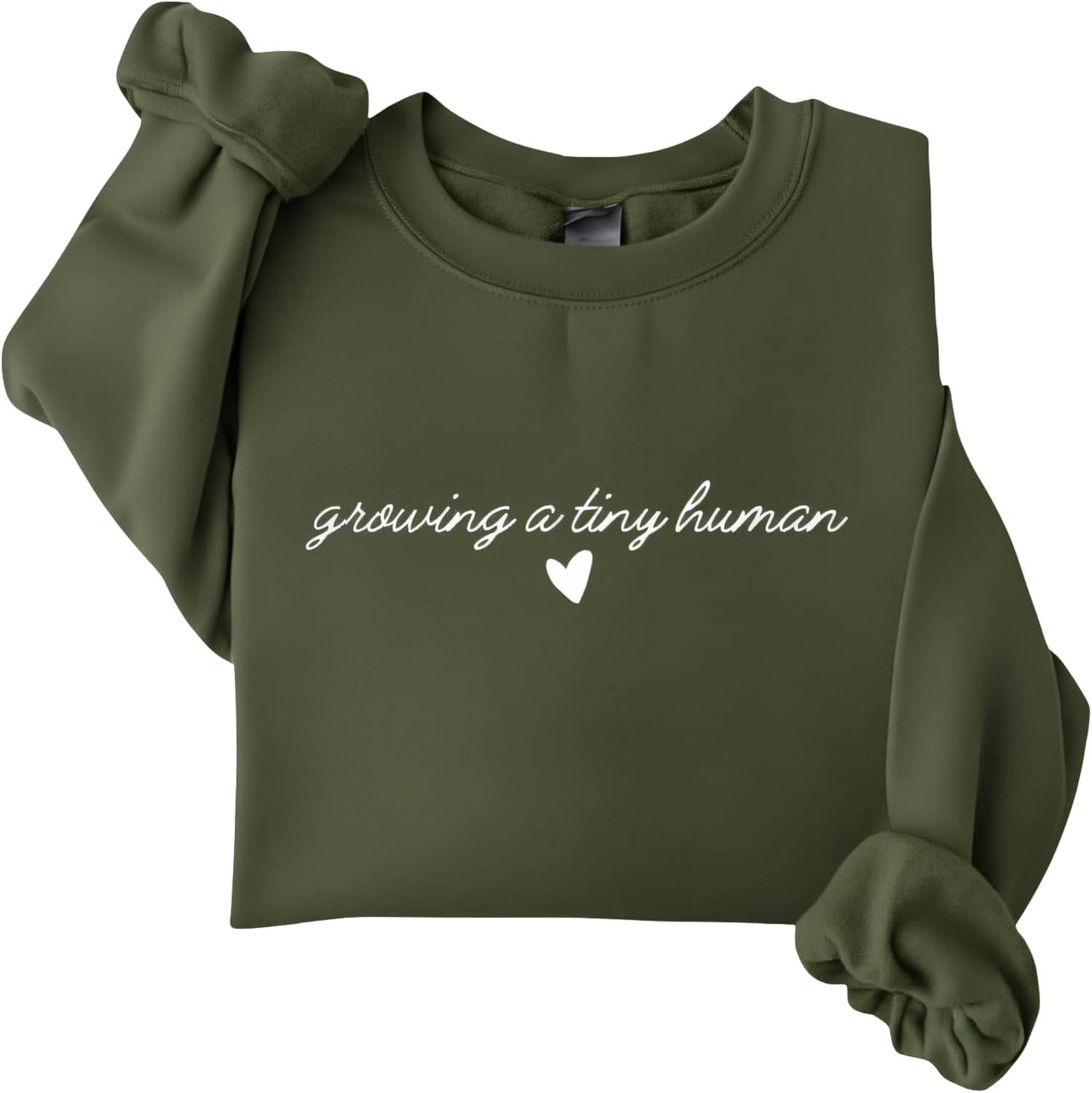 Women's Growing Tiny Human Maternity Announcement Sweater