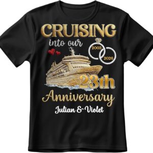 Women's Cruising Anniversary Couples Vacation Graphic T-Shirt
