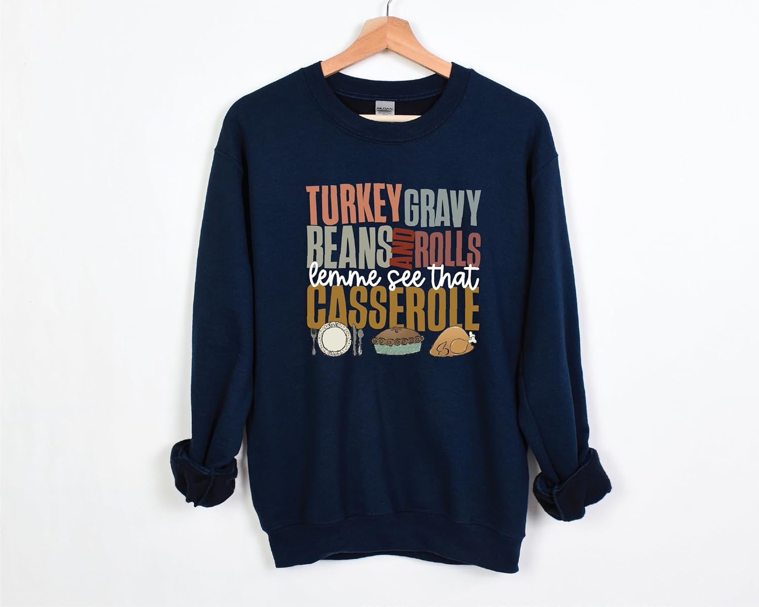 Women's Thanksgiving Casserole Funny Holiday Graphic Sweater - Image 7