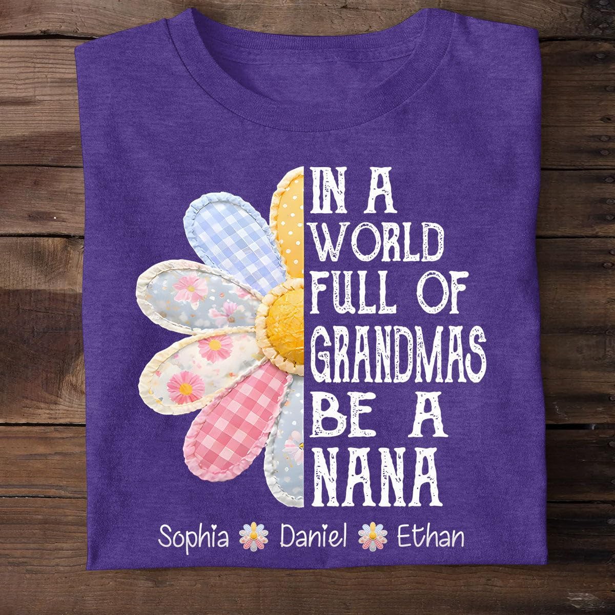 Women's Grandma Nana Family Quote Graphic T-Shirt - Image 4
