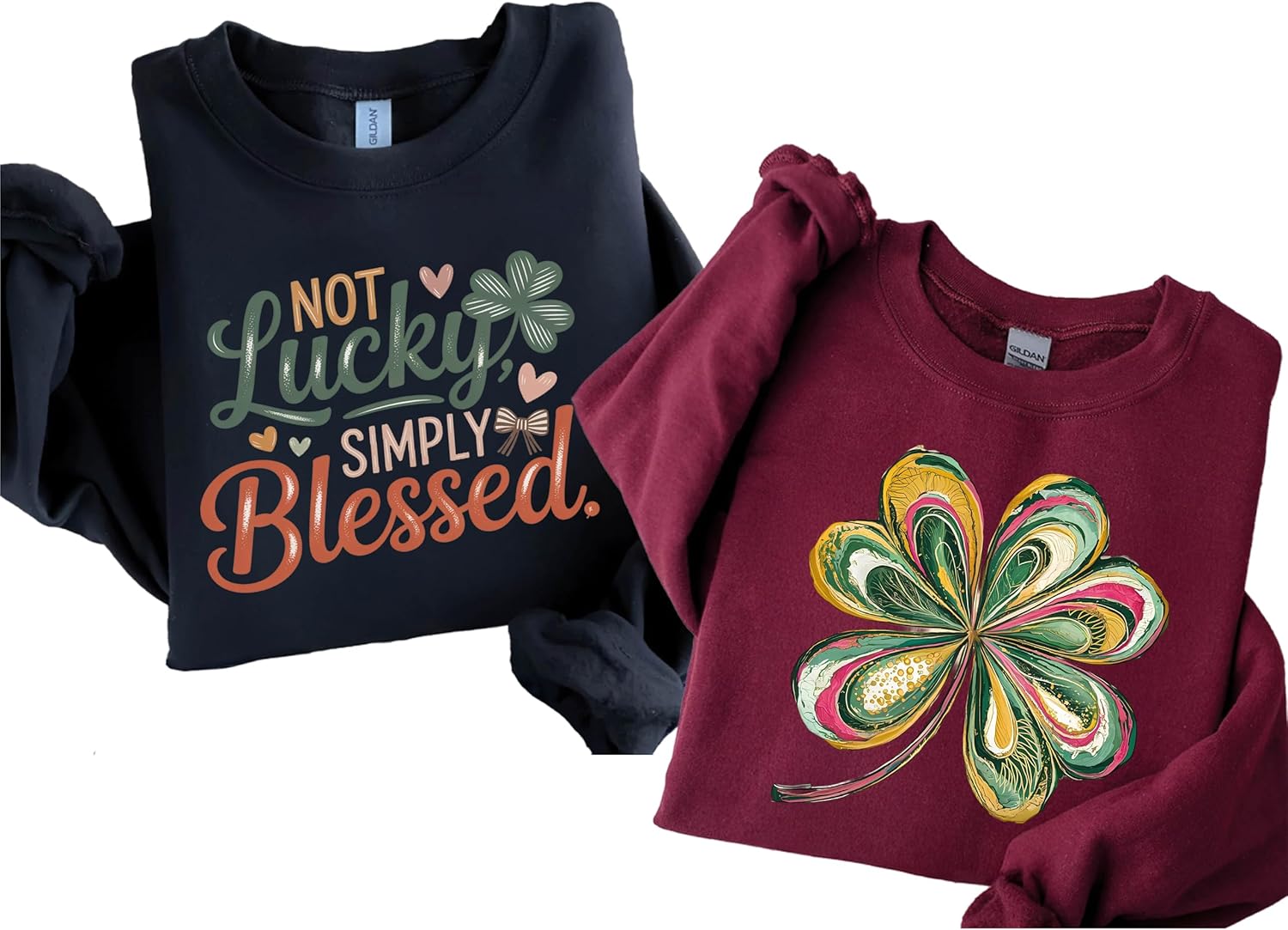 Women's Blessed Patrick's Day Festive Graphic Sweater - Image 6