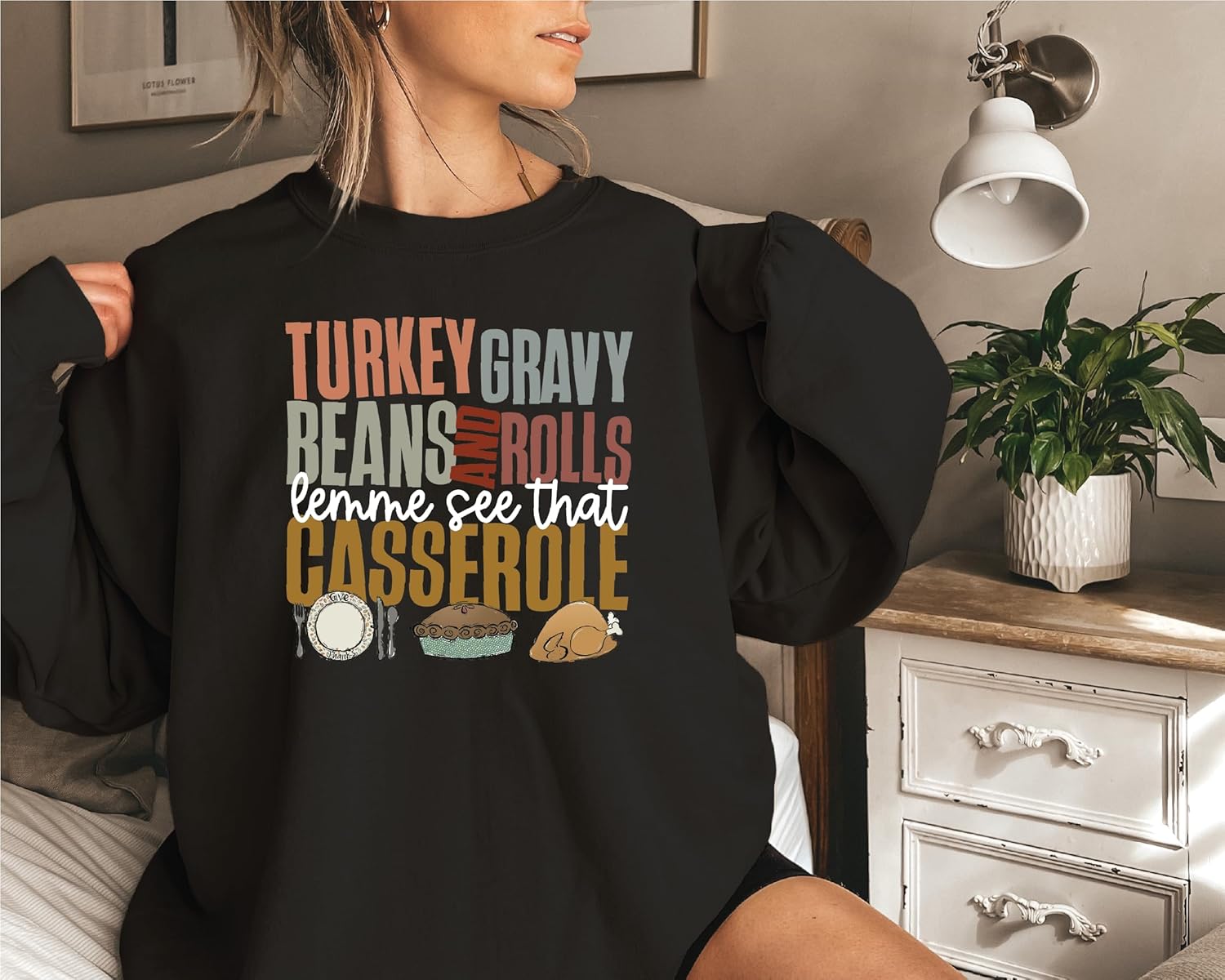 Women's Thanksgiving Casserole Funny Holiday Graphic Sweater - Image 5
