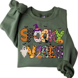 Women's Halloween Raccoon Spooky Season Graphic Sweater