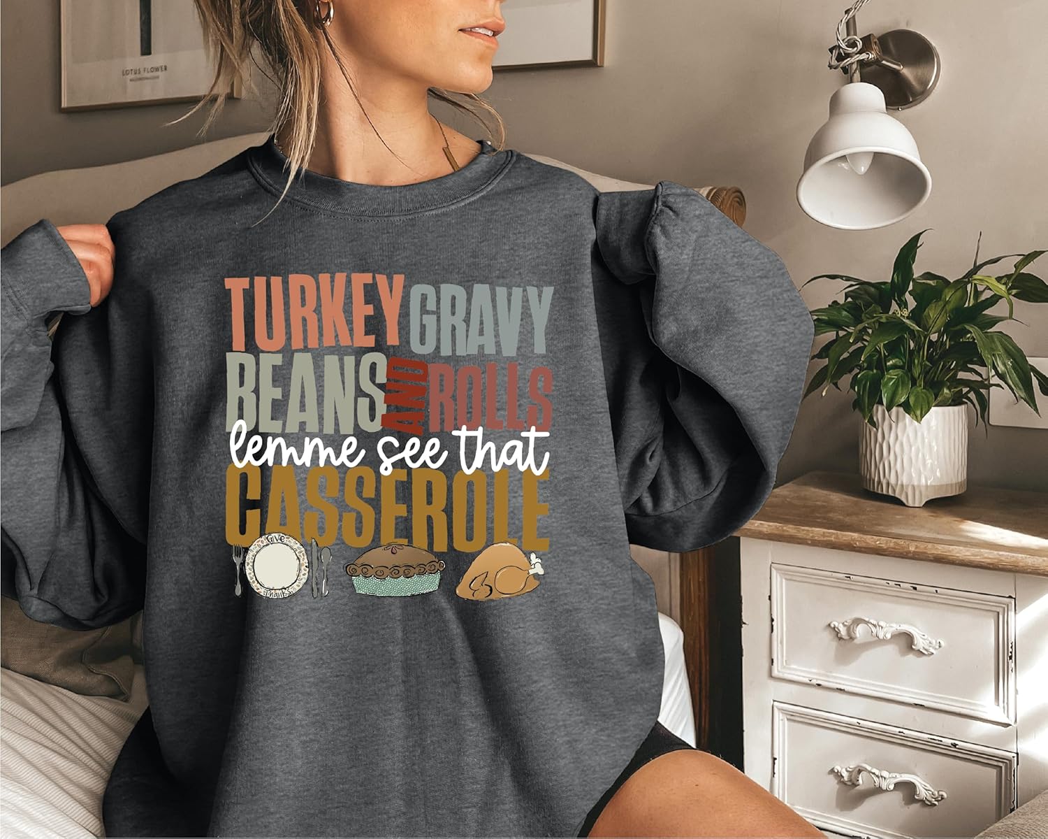 Women's Thanksgiving Casserole Funny Holiday Graphic Sweater - Image 3
