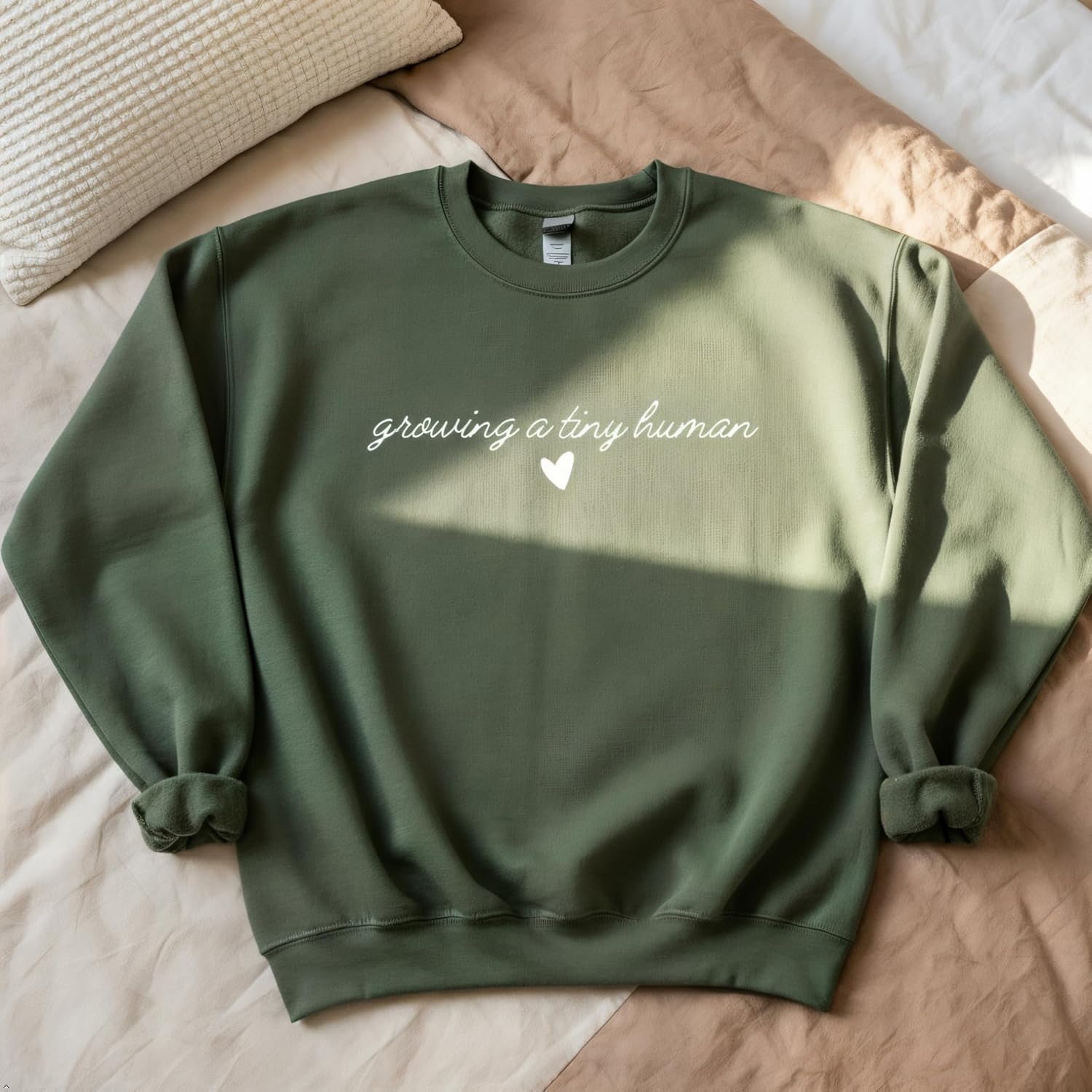 Women’s Growing Tiny Human Maternity Announcement Sweater
