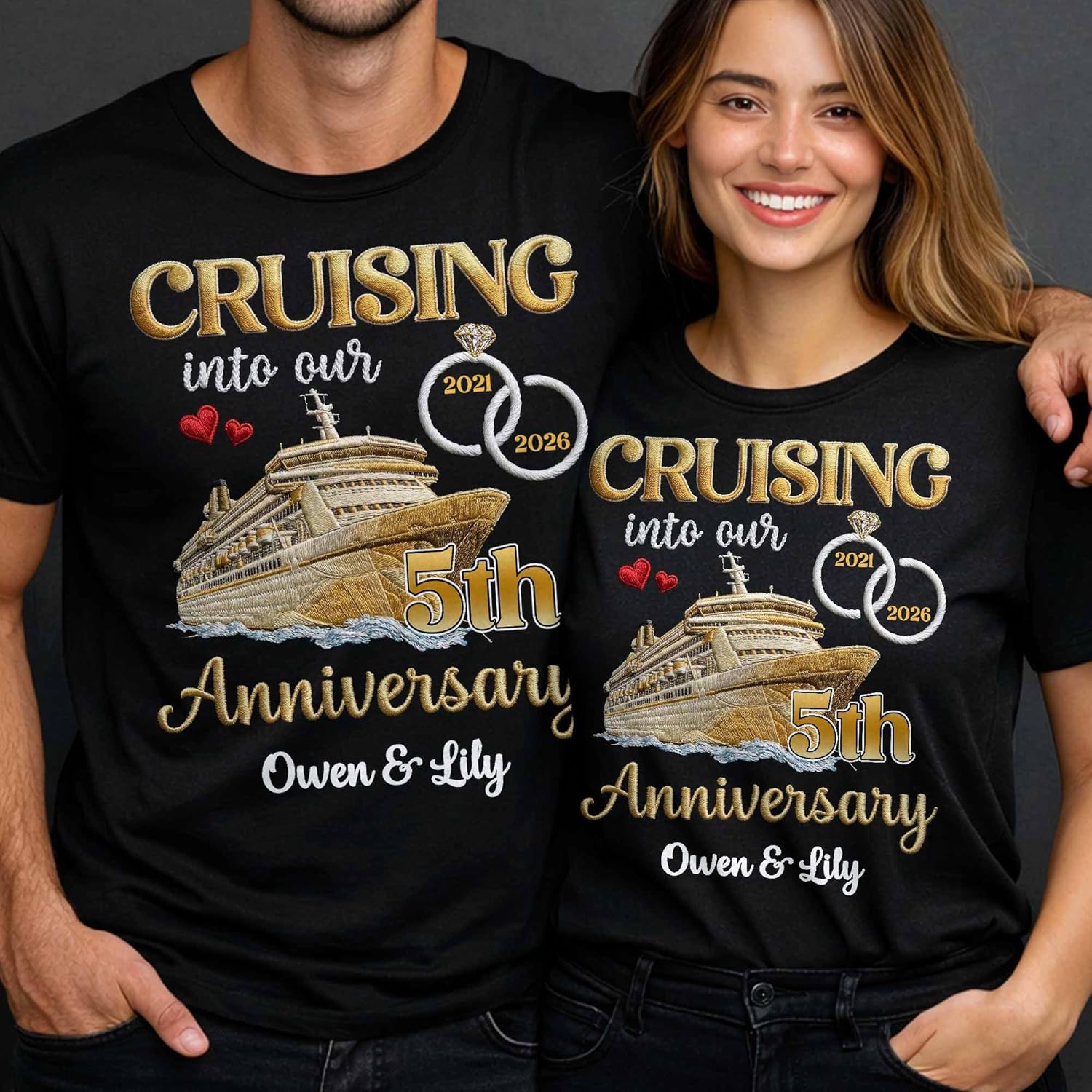Women’s Cruising Anniversary Couples Vacation Graphic T-Shirt