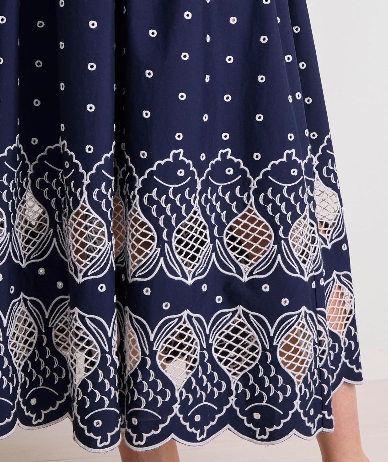 Women's Fish Eyelet Sleeveless Summer Mini Dress - Image 4