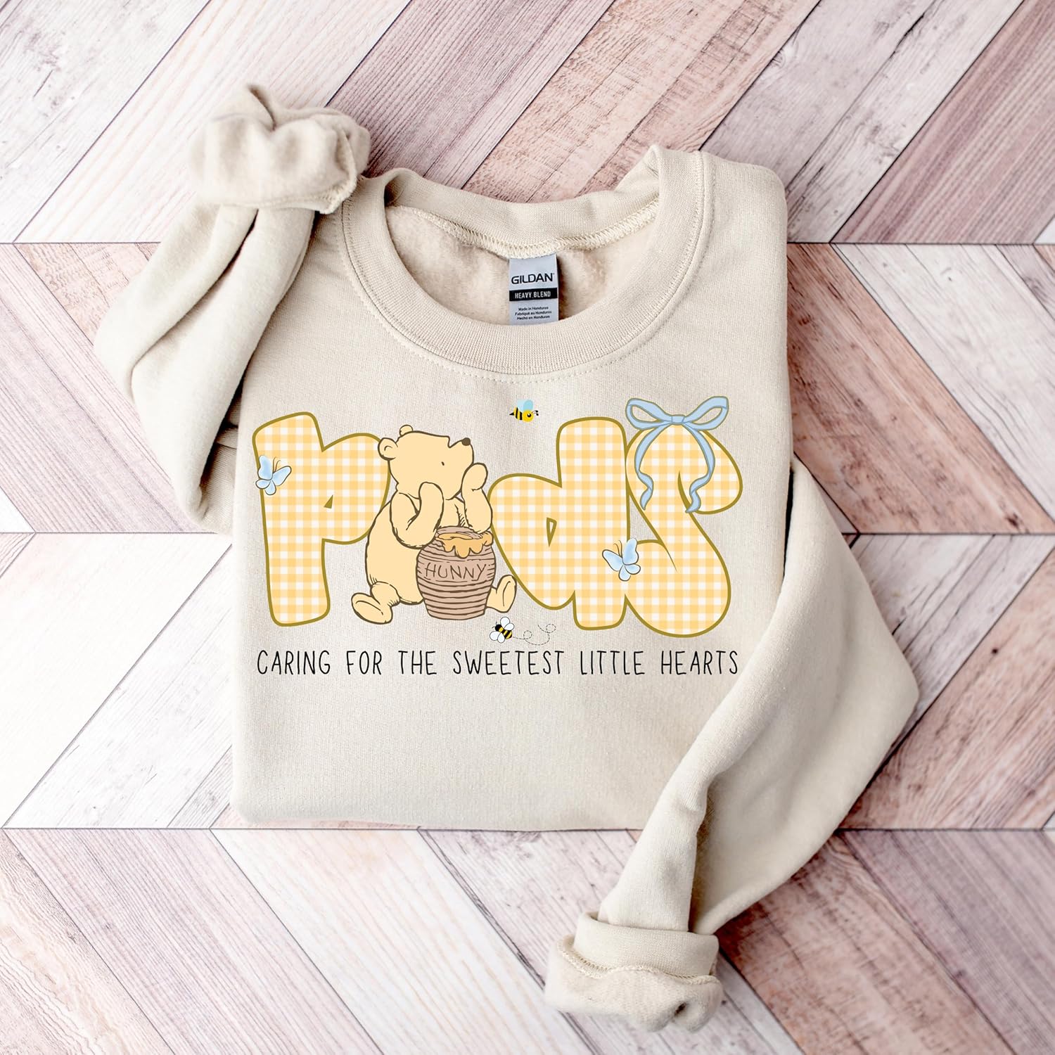 Women's Pediatric Nurse Bear Crewneck Graphic Sweater - Image 4